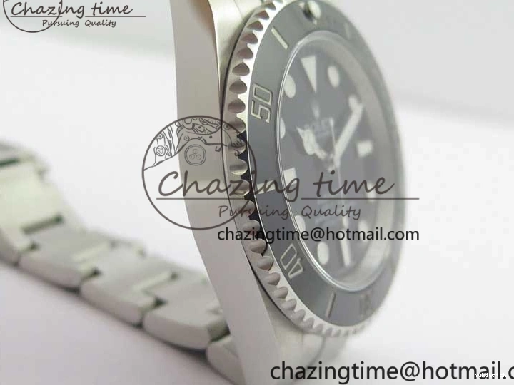 SS SA3130 Bracelet Submariner 114060 Noob Ceramic 904L 1:1 Black Case Best Edition No and Date V10 0209